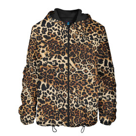 Мужская куртка 3D с принтом Леопард в Новосибирске, ткань верха — 100% полиэстер, подклад — флис | прямой крой, подол и капюшон оформлены резинкой с фиксаторами, два кармана без застежек по бокам, один большой потайной карман на груди. Карман на груди застегивается на липучку | Тематика изображения на принте: camouflage | cat | disguise | fashion | illustration | jungle | leopard | predator | skin | spots | style | wild | youth | графика | джунгли | дикий | иллюстрация | камуфляж | картинка | кошка | леопард | маскировка | мода | молодежная | пятна | рисунок |
