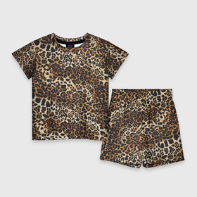 Детский костюм с шортами 3D с принтом Леопард в Новосибирске,  |  | camouflage | cat | disguise | fashion | illustration | jungle | leopard | predator | skin | spots | style | wild | youth | графика | джунгли | дикий | иллюстрация | камуфляж | картинка | кошка | леопард | маскировка | мода | молодежная | пятна | рисунок |