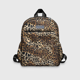Детский рюкзак 3D с принтом Леопард в Новосибирске, 100% полиэстер | лямки с регулируемой длиной, сверху петелька, чтобы рюкзак можно было повесить на вешалку. Основное отделение закрывается на молнию, как и внешний карман. Внутри дополнительный карман. По бокам два дополнительных кармашка | camouflage | cat | disguise | fashion | illustration | jungle | leopard | predator | skin | spots | style | wild | youth | графика | джунгли | дикий | иллюстрация | камуфляж | картинка | кошка | леопард | маскировка | мода | молодежная | пятна | рисунок |