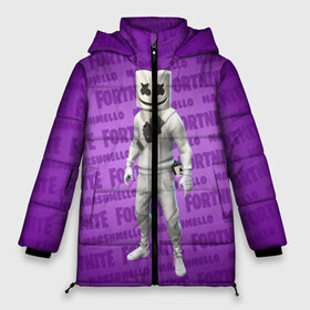 Женская зимняя куртка 3D с принтом FORTNITE - MARSHMELLO в Новосибирске, верх — 100% полиэстер; подкладка — 100% полиэстер; утеплитель — 100% полиэстер | длина ниже бедра, силуэт Оверсайз. Есть воротник-стойка, отстегивающийся капюшон и ветрозащитная планка. 

Боковые карманы с листочкой на кнопках и внутренний карман на молнии | battle | fort | fortnite | marsh | marshmallow | marshmello | marshmelo | mello | nite | royale | игра | маршмеллов | маршмеллоу | маршмеллу | маршмело | маршмелов | маршмелоу | фортнайт