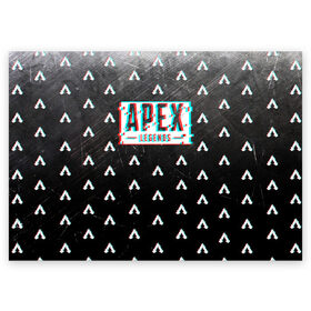 Поздравительная открытка с принтом APEX LEGENDS/GLITCH в Новосибирске, 100% бумага | плотность бумаги 280 г/м2, матовая, на обратной стороне линовка и место для марки
 | apex legends | apex legends battle. | apex legends engine | apex legends origin | apex legends игра | titanfall apex legends