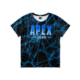 Детская футболка 3D с принтом APEX LEGENDS в Новосибирске, 100% гипоаллергенный полиэфир | прямой крой, круглый вырез горловины, длина до линии бедер, чуть спущенное плечо, ткань немного тянется | apex legends | apex legends battle. | apex legends engine | apex legends origin | apex legends игра | titanfall apex legends