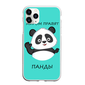 Чехол для iPhone 11 Pro Max матовый с принтом ПАНДА в Новосибирске, Силикон |  | bear | panda | the world is ruled by pandas | животное | медведь | мир | панда | правят панды | приветы | просто красавчик