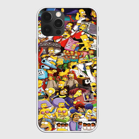 Чехол для iPhone 12 Pro Max с принтом Симпсоны в Новосибирске, Силикон |  | bombing | simpson | sticker | sticker bombing | style | supreme | swag | trasher | trend | барт | бомбинг | гомер | мардж | симпсоны | стикер | стикербомбинг | стиль