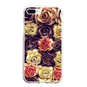 Чехол для iPhone 7Plus/8 Plus матовый с принтом Шоколадные розы в Новосибирске, Силикон | Область печати: задняя сторона чехла, без боковых панелей | бабушке | девочке | девушке | дочке | желтые цветы | женщине | маме | подруге | природа | розовые цветы | розы | сестре | теще | тюльпаны | цветы