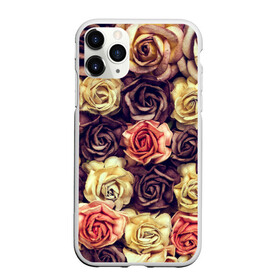 Чехол для iPhone 11 Pro матовый с принтом Шоколадные розы в Новосибирске, Силикон |  | бабушке | девочке | девушке | дочке | желтые цветы | женщине | маме | подруге | природа | розовые цветы | розы | сестре | теще | тюльпаны | цветы