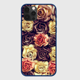 Чехол для iPhone 12 Pro с принтом Шоколадные розы в Новосибирске, силикон | область печати: задняя сторона чехла, без боковых панелей | бабушке | девочке | девушке | дочке | желтые цветы | женщине | маме | подруге | природа | розовые цветы | розы | сестре | теще | тюльпаны | цветы