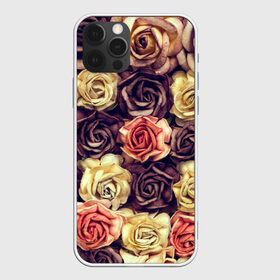 Чехол для iPhone 12 Pro Max с принтом Шоколадные розы в Новосибирске, Силикон |  | Тематика изображения на принте: бабушке | девочке | девушке | дочке | желтые цветы | женщине | маме | подруге | природа | розовые цветы | розы | сестре | теще | тюльпаны | цветы
