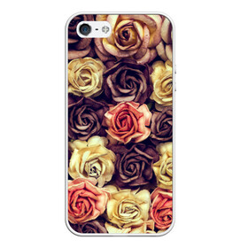 Чехол для iPhone 5/5S матовый с принтом Шоколадные розы в Новосибирске, Силикон | Область печати: задняя сторона чехла, без боковых панелей | бабушке | девочке | девушке | дочке | желтые цветы | женщине | маме | подруге | природа | розовые цветы | розы | сестре | теще | тюльпаны | цветы