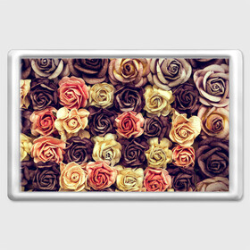 Магнит 45*70 с принтом Шоколадные розы в Новосибирске, Пластик | Размер: 78*52 мм; Размер печати: 70*45 | бабушке | девочке | девушке | дочке | желтые цветы | женщине | маме | подруге | природа | розовые цветы | розы | сестре | теще | тюльпаны | цветы