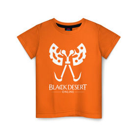 Детская футболка хлопок с принтом BLACK DESERT в Новосибирске, 100% хлопок | круглый вырез горловины, полуприлегающий силуэт, длина до линии бедер | black desert | black desert online | black desert remastered. | mmorpg | игра black desert