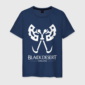 Мужская футболка хлопок с принтом BLACK DESERT в Новосибирске, 100% хлопок | прямой крой, круглый вырез горловины, длина до линии бедер, слегка спущенное плечо. | black desert | black desert online | black desert remastered. | mmorpg | игра black desert