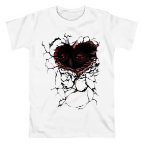Мужская футболка хлопок с принтом Attack on Titan Heart в Новосибирске, 100% хлопок | прямой крой, круглый вырез горловины, длина до линии бедер, слегка спущенное плечо. | aot | attack on titan | heart | shingeki no kyojin | атака титанов | вторжение гигантов | сердце