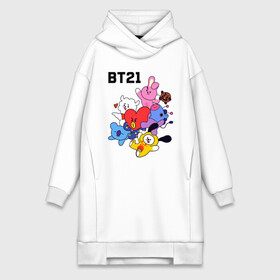 Платье-худи хлопок с принтом BT21 Mascots в Новосибирске,  |  | bangtan boys | bt21mascots | bts | chimmy | cooky | koya | mang | rj | shooky | tata | van