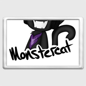 Магнит 45*70 с принтом Monstercat в Новосибирске, Пластик | Размер: 78*52 мм; Размер печати: 70*45 | Тематика изображения на принте: monstercat | клуб | клубная музыка | кот | котенок | кошка | лейбл | монстар | монстар кет | монстер | музыка | танцевальная музыка | электронная | электронная музыка