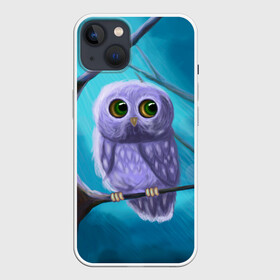 Чехол для iPhone 13 с принтом Совёнок в Новосибирске,  |  | животное | зверюшка | лес | ребёнок | сказка | сова | совёнок | совух