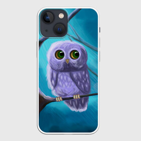 Чехол для iPhone 13 mini с принтом Совёнок в Новосибирске,  |  | животное | зверюшка | лес | ребёнок | сказка | сова | совёнок | совух