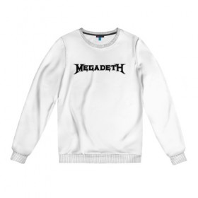 Женский свитшот хлопок с принтом Megadeth в Новосибирске, 100% хлопок | прямой крой, круглый вырез, на манжетах и по низу широкая трикотажная резинка  | 