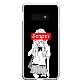 Чехол для Samsung S10E с принтом SENPAI в Новосибирске, Силикон | Область печати: задняя сторона чехла, без боковых панелей | senpai | аниме | сенпай | сэнпай. | хэнтай