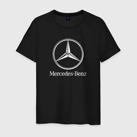 Мужская футболка хлопок с принтом MERCEDES-BENZ AMG в Новосибирске, 100% хлопок | прямой крой, круглый вырез горловины, длина до линии бедер, слегка спущенное плечо. | amg | auto | mercedes | sport | авто | автомобиль | автомобильные | амг | бренд | марка | машины | мерседес | спорт