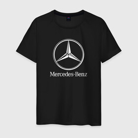 Мужская футболка хлопок с принтом MERCEDES-BENZ AMG в Новосибирске, 100% хлопок | прямой крой, круглый вырез горловины, длина до линии бедер, слегка спущенное плечо. | Тематика изображения на принте: amg | auto | mercedes | sport | авто | автомобиль | автомобильные | амг | бренд | марка | машины | мерседес | спорт