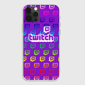 Чехол для iPhone 12 Pro Max с принтом Twitch в Новосибирске, Силикон |  | game | gamer | logo | twitch | twitties | градиент | игры | логотип | стрим | твитч | текстура