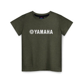 Детская футболка хлопок с принтом YAMAHA в Новосибирске, 100% хлопок | круглый вырез горловины, полуприлегающий силуэт, длина до линии бедер | bike | moto | motorcycle | r1 | r6 | yamaha | байк | мото | мотоциклы | ямаха