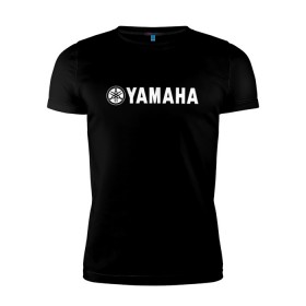 Мужская футболка премиум с принтом YAMAHA в Новосибирске, 92% хлопок, 8% лайкра | приталенный силуэт, круглый вырез ворота, длина до линии бедра, короткий рукав | bike | moto | motorcycle | r1 | r6 | yamaha | байк | мото | мотоциклы | ямаха