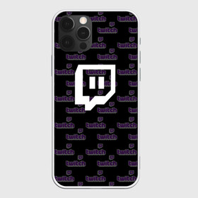 Чехол для iPhone 12 Pro с принтом Twitch в Новосибирске, силикон | область печати: задняя сторона чехла, без боковых панелей | game | gamer | logo | twitch | twitties | игры | логотип | стрим | твитч