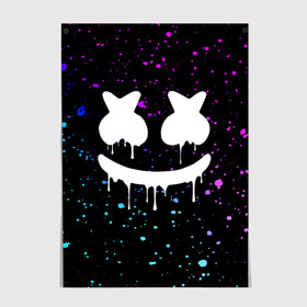 Постер с принтом MARSHMELLO Melt в Новосибирске, 100% бумага
 | бумага, плотность 150 мг. Матовая, но за счет высокого коэффициента гладкости имеет небольшой блеск и дает на свету блики, но в отличии от глянцевой бумаги не покрыта лаком | marsh | marshmallow | marshmello | marshmelo | mello | music | smile | диджей | лого | маршмеллов | маршмеллоу | маршмеллу | маршмело | маршмелов | маршмелоу | музыка | музыкант | рожица | трэп | улыбка | хаус