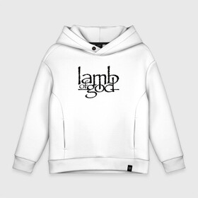 Детское худи Oversize хлопок с принтом Lamb Of God в Новосибирске, френч-терри — 70% хлопок, 30% полиэстер. Мягкий теплый начес внутри —100% хлопок | боковые карманы, эластичные манжеты и нижняя кромка, капюшон на магнитной кнопке | groove thrash | lamb of god | usa