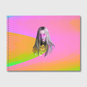 Альбом для рисования с принтом Billie Eilish в Новосибирске, 100% бумага
 | матовая бумага, плотность 200 мг. | billie eilish | lovely | music | ocean eyes | pop | билли айлиш | девушка | музыка | океан | поп | эйлиш | элиш