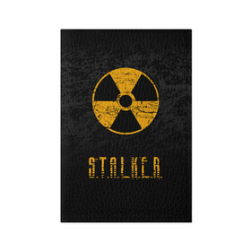 Обложка для паспорта матовая кожа с принтом S.T.A.L.K.E.R. в Новосибирске, натуральная матовая кожа | размер 19,3 х 13,7 см; прозрачные пластиковые крепления | Тематика изображения на принте: anomaly | bandit | chernobyl | logo | pripyat | shadow of chernobyl | stalker | stalker 2 | zone | аномалия | бандиты | зона | лого | меченый | припять | сталкер | сталкер 2 | тени чернобыля | чернобыль | чистое небо