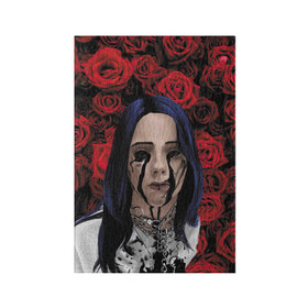 Обложка для паспорта матовая кожа с принтом Billie Roses в Новосибирске, натуральная матовая кожа | размер 19,3 х 13,7 см; прозрачные пластиковые крепления | billie eilish | lovely | music | ocean eyes | pop | билли айлиш | девушка | музыка | океан | поп | эйлиш | элиш