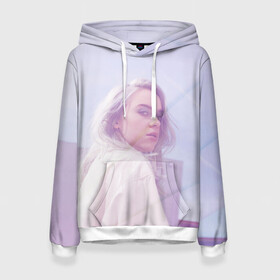 Женская толстовка 3D с принтом Pink Billie Eilish в Новосибирске, 100% полиэстер  | двухслойный капюшон со шнурком для регулировки, мягкие манжеты на рукавах и по низу толстовки, спереди карман-кенгуру с мягким внутренним слоем. | billie eilish | lovely | music | ocean eyes | pop | билли айлиш | девушка | музыка | океан | поп | эйлиш | элиш