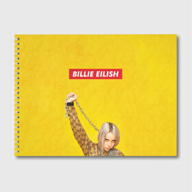 Альбом для рисования с принтом Billie Eilish в Новосибирске, 100% бумага
 | матовая бумага, плотность 200 мг. | billie eilish | lovely | music | ocean eyes | pop | билли айлиш | девушка | музыка | океан | поп | эйлиш | элиш