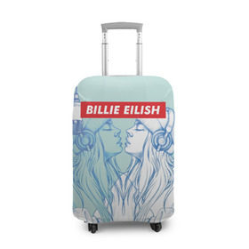 Чехол для чемодана 3D с принтом Billie Eilish в Новосибирске, 86% полиэфир, 14% спандекс | двустороннее нанесение принта, прорези для ручек и колес | billie eilish | lovely | music | ocean eyes | pop | билли айлиш | девушка | музыка | океан | поп | эйлиш | элиш