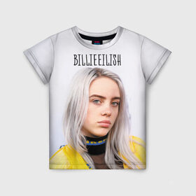 Детская футболка 3D с принтом BillieEilish в Новосибирске, 100% гипоаллергенный полиэфир | прямой крой, круглый вырез горловины, длина до линии бедер, чуть спущенное плечо, ткань немного тянется | billie eilish | lovely | music | ocean eyes | pop | билли айлиш | девушка | музыка | океан | поп | эйлиш | элиш