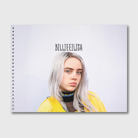 Альбом для рисования с принтом BillieEilish в Новосибирске, 100% бумага
 | матовая бумага, плотность 200 мг. | Тематика изображения на принте: billie eilish | lovely | music | ocean eyes | pop | билли айлиш | девушка | музыка | океан | поп | эйлиш | элиш