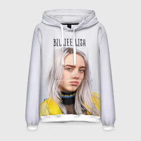 Мужская толстовка 3D с принтом BillieEilish в Новосибирске, 100% полиэстер | двухслойный капюшон со шнурком для регулировки, мягкие манжеты на рукавах и по низу толстовки, спереди карман-кенгуру с мягким внутренним слоем. | Тематика изображения на принте: billie eilish | lovely | music | ocean eyes | pop | билли айлиш | девушка | музыка | океан | поп | эйлиш | элиш