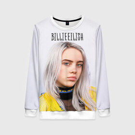 Женский свитшот 3D с принтом BillieEilish в Новосибирске, 100% полиэстер с мягким внутренним слоем | круглый вырез горловины, мягкая резинка на манжетах и поясе, свободная посадка по фигуре | billie eilish | lovely | music | ocean eyes | pop | билли айлиш | девушка | музыка | океан | поп | эйлиш | элиш