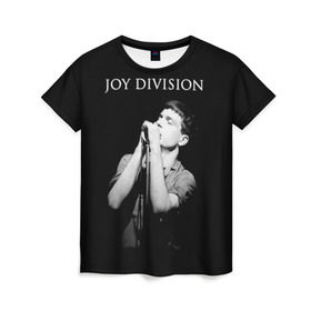 Женская футболка 3D с принтом Joy Division в Новосибирске, 100% полиэфир ( синтетическое хлопкоподобное полотно) | прямой крой, круглый вырез горловины, длина до линии бедер | ian curtis | joy division | joy division unknown pleasures | love will tear us apart | группы | иэн кёртис | пост панк | рок