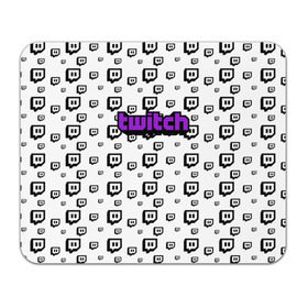 Коврик прямоугольный с принтом Twitch в Новосибирске, натуральный каучук | размер 230 х 185 мм; запечатка лицевой стороны | game | gamer | logo | pattern | twitch | twitties | игры | логотип | паттерн | стрим | твитч | текстура