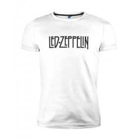 Мужская футболка премиум с принтом Led Zeppelin в Новосибирске, 92% хлопок, 8% лайкра | приталенный силуэт, круглый вырез ворота, длина до линии бедра, короткий рукав | blues rock | heavy | led zeppelin | progressive hard rock