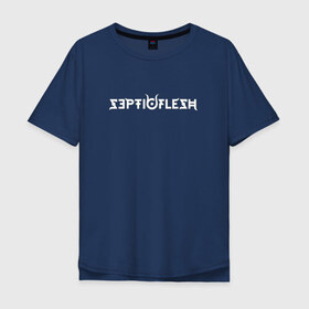 Мужская футболка хлопок Oversize с принтом Septicflesh в Новосибирске, 100% хлопок | свободный крой, круглый ворот, “спинка” длиннее передней части | 