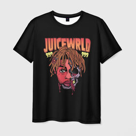 Мужская футболка 3D с принтом Juice WRLD в Новосибирске, 100% полиэфир | прямой крой, круглый вырез горловины, длина до линии бедер | Тематика изображения на принте: dreams | jucie | juice | lucid | rap | world | wrld | американский | ворлд | врлд | джус | реп | репер | рэп | рэпер
