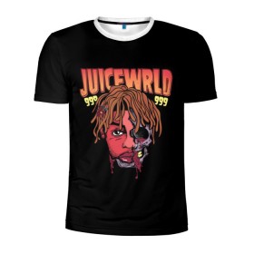 Мужская футболка 3D спортивная с принтом Juice WRLD в Новосибирске, 100% полиэстер с улучшенными характеристиками | приталенный силуэт, круглая горловина, широкие плечи, сужается к линии бедра | dreams | jucie | juice | lucid | rap | world | wrld | американский | ворлд | врлд | джус | реп | репер | рэп | рэпер