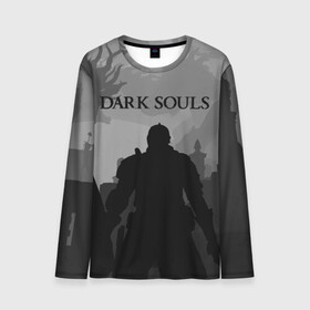 Мужской лонгслив 3D с принтом Dark Souls в Новосибирске, 100% полиэстер | длинные рукава, круглый вырез горловины, полуприлегающий силуэт | dark souls | games | praise the sun | игры | компьютерные игры | рыцарь | тёмные души