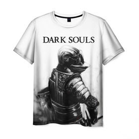 Мужская футболка 3D с принтом Dark Souls в Новосибирске, 100% полиэфир | прямой крой, круглый вырез горловины, длина до линии бедер | Тематика изображения на принте: dark souls | games | praise the sun | игры | компьютерные игры | рыцарь | тёмные души