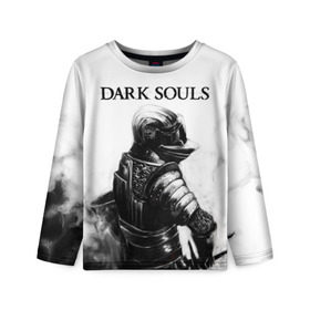 Детский лонгслив 3D с принтом Dark Souls в Новосибирске, 100% полиэстер | длинные рукава, круглый вырез горловины, полуприлегающий силуэт
 | dark souls | games | praise the sun | игры | компьютерные игры | рыцарь | тёмные души